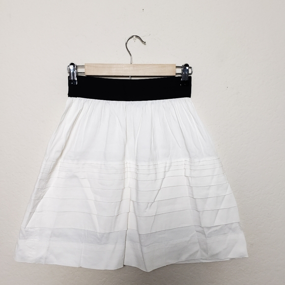 THEORY white tier ruffle elastic waist skirt P/TP - Picture 5 of 8